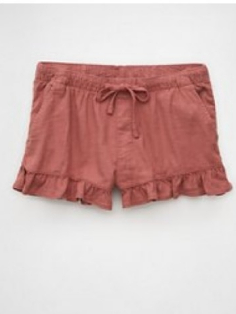 NWT American Eagle Stretch Linen Blend Ruffle Shorts Size XS